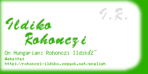 ildiko rohonczi business card